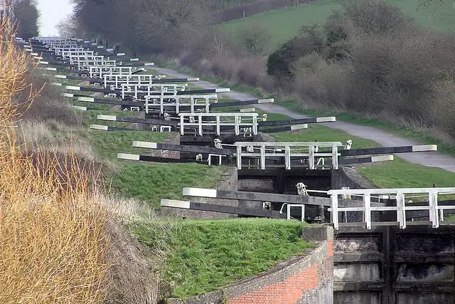 Caen Hill Flight of Locks – Aussichtspunkt, bei Devizes