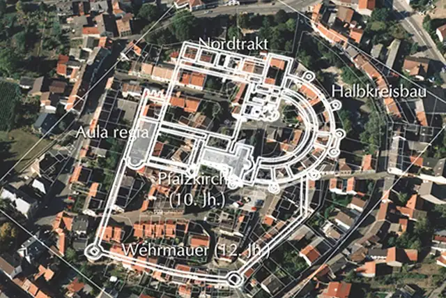 Aula Regia – Burg oder Schloss, bei Ingelheim am Rhein