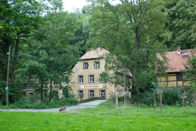 Grundmühle – Wassermühle, 15 km von Dresden
